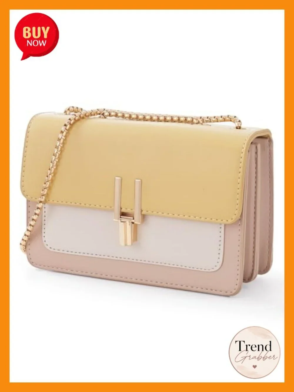 Faux Leather Color-Block Crossbody Bag Satchel Handbag for Women